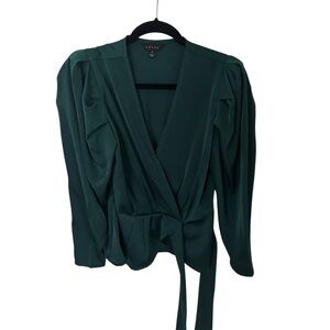 Adiva Women's Green Cross Front
Dress Shirt Size Small